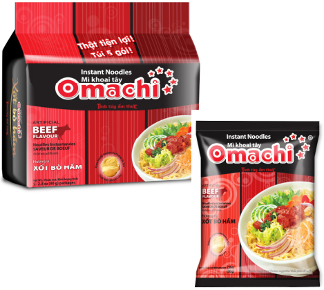 OMACHI INSTANT NOODLE BLOCK OF
5 PACKETS - STEWED BEEF FLAVOR