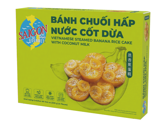 VIETNAMESE STEAMED BANANA RICE CAKE WITH COCONUT MILK