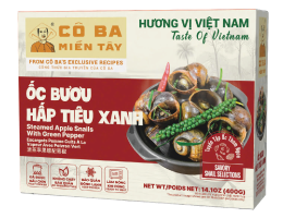 STEAMED APPLE SNAILS WITH GREEN PEPPER