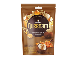 QUEENAM DARK CHOCOLATE CARAMEL COATED NUTS 
