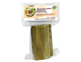 VEGAN HEAD CHEESE WRAPPED IN BANANA LEAF